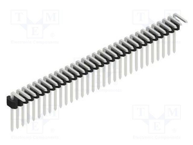 Connector: pin strips; pin header; male; PIN: 31; 1.27mm; THT; 1x31