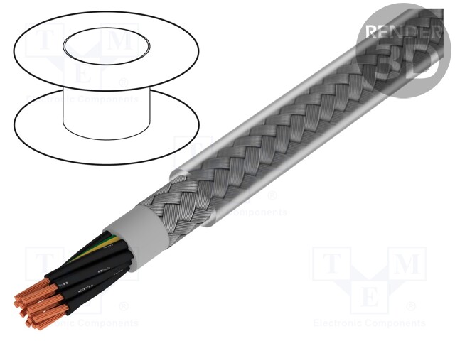 Wire; Pro-Met; 12G1mm2; tinned copper braid; PVC; transparent