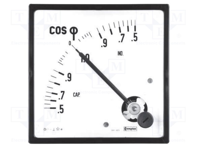 Meter: panel; analogue; Iin: 1A; 400VAC; Class: 2,5; 50÷60Hz; IP52