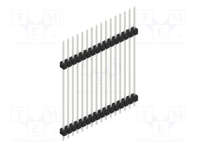 Connector: pin strips; pin header; male; PIN: 16; 2.54mm; THT; 1x16