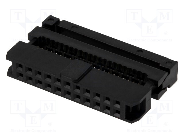 Plug; IDC; female; PIN: 22; IDC; for ribbon cable; 1mm; gold flash