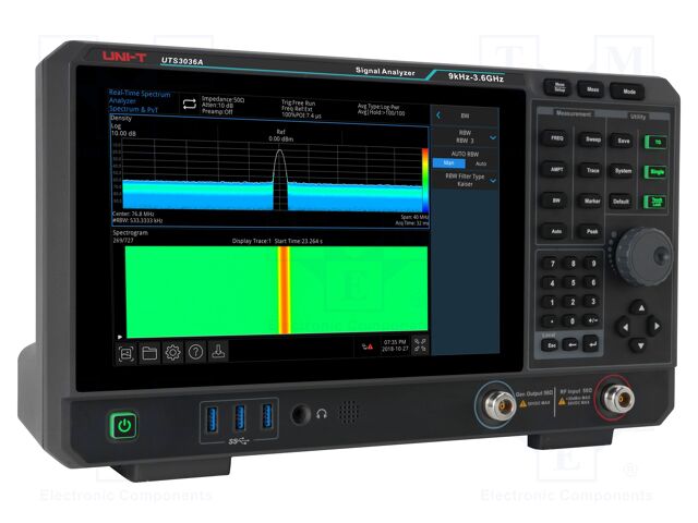 Spectrum analyzer; 9kHz÷3.6GHz; HDMI,LAN,USB; Resolution: 1Hz
