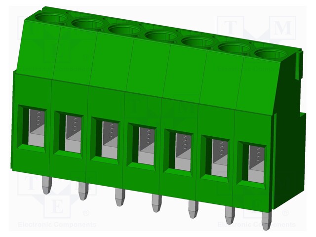 Connector: PCB terminal block; terminal; angled; Plating: tinned