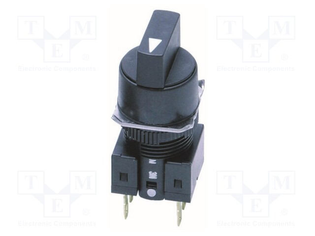 Switch: rotary; 16mm; black; IP65; Pos: 2; Man.series: A165S/W