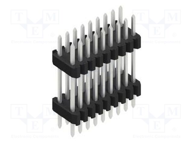 Connector: pin strips; pin header; male; PIN: 18; 1.27mm; THT; 2x9