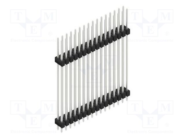 Connector: pin strips; pin header; male; PIN: 32; 2.54mm; THT; 2x16