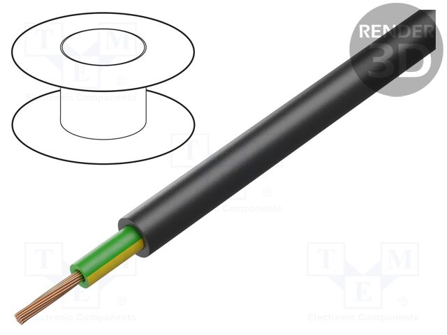 Wire; N2XH; 1G50mm2; stranded; Cu; LSZH; black; 600V,1000V