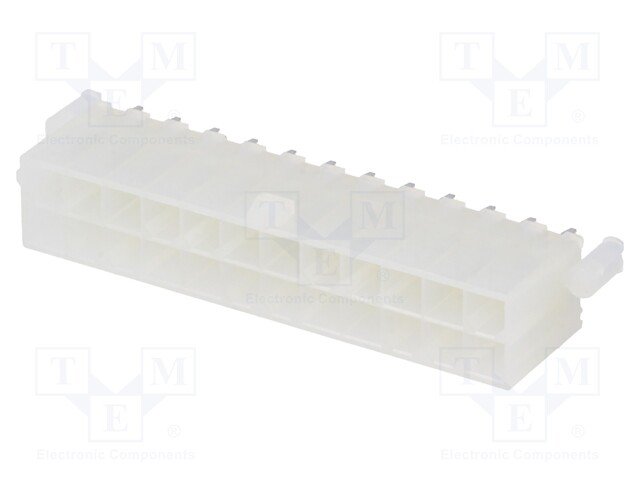 Socket; wire-board; male; Mini-Fit Jr; 4.2mm; PIN: 24; THT; PCB snap