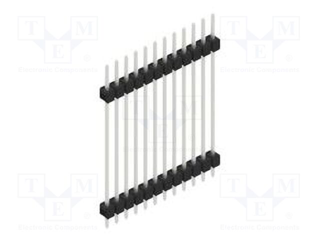 Connector: pin strips; pin header; male; PIN: 12; 2.54mm; THT; 1x12