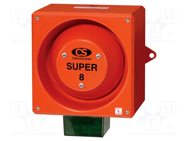 Signaller: lighting-sound; 24VDC; siren,flashing light; IP65