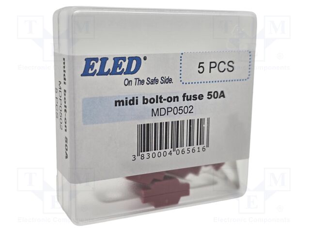 Fuse: fuse; 50A; 58VDC; automotive; 41mm; M5 screw; 41x12x8.24mm