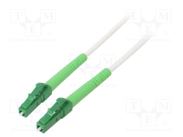 Fiber patch cord; OS2; LC/APC,both sides; 3m; LSZH; white