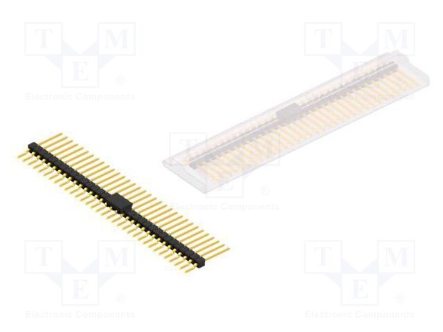 Connector: pin strips; pin header; male; PIN: 33; 2.54mm; SMT; 1x33