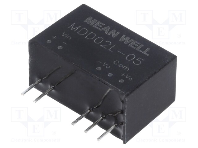 Converter: DC/DC; 2W; Uin: 4.5÷5.5V; Uout: 5VDC; Uout2: -5VDC; SIP7