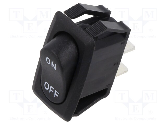 ROCKER; SPST; Pos: 2; OFF-ON; 16A/125VAC; 16A/12VDC; none