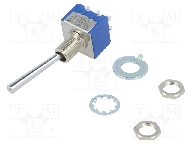 Switch: toggle; Pos: 3; DP3T; ON-OFF-ON; 6A/125VAC; -30÷85°C
