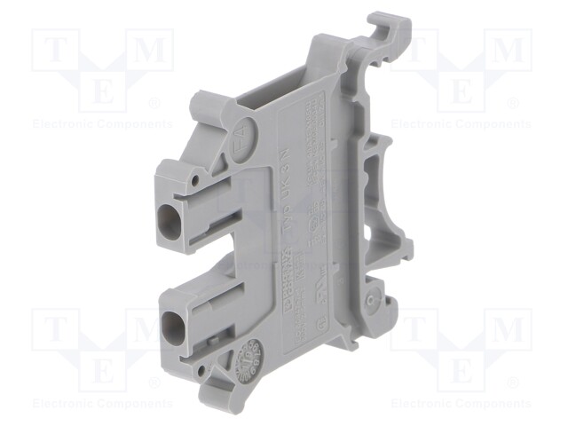 Splice terminal: rail; 0.2÷4mm2; ways: 1; terminals: 2; grey
