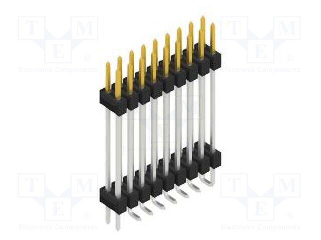 Connector: pin strips; pin header; male; PIN: 18; 2.54mm; SMT; 2x9
