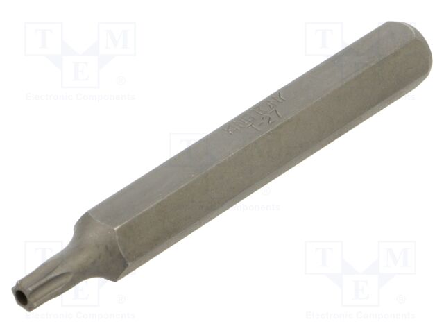 Screwdriver bit; Torx® with protection; T27H; Overall len: 80mm