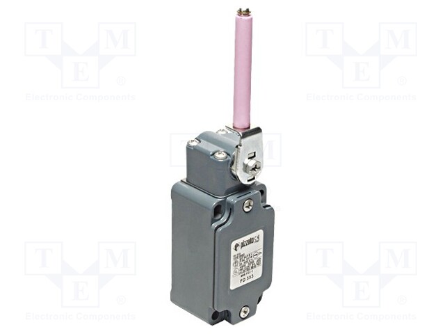 Limit switch; porcelain roller Ø9x57mm R 80mm; NO + NC; 10A