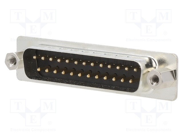 D-Sub; PIN: 25; plug; male; stamped and formed contacts; soldering