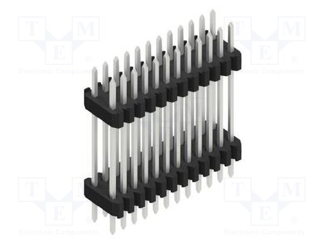 Connector: pin strips; pin header; male; PIN: 24; 1.27mm; THT; 2x12