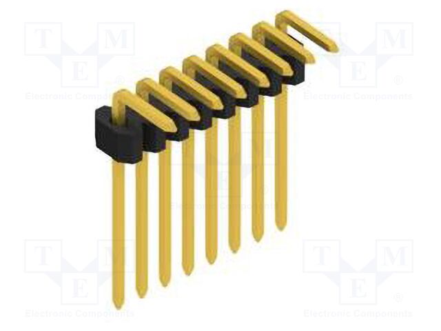 Connector: pin strips; pin header; male; PIN: 8; 1.27mm; THT; 1x8