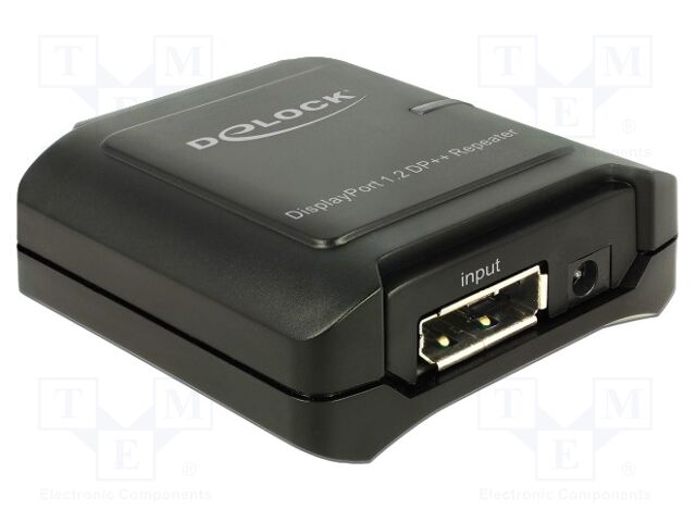 Repeater; DC socket,DisplayPort socket,both sides; 40m; black