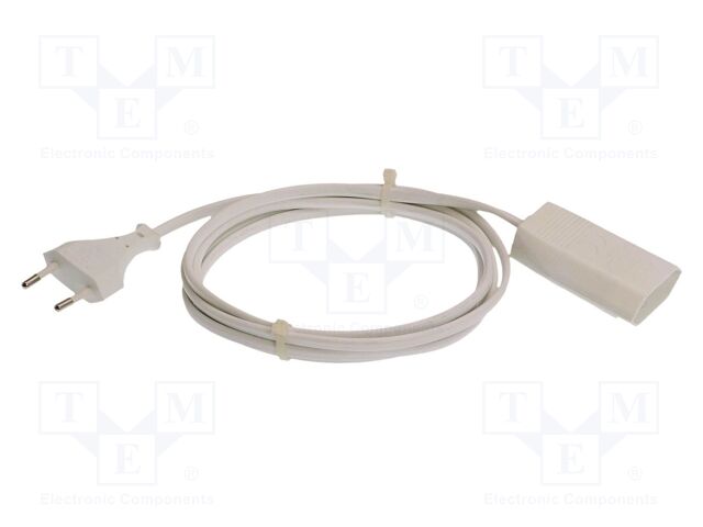 Extension lead; 2x0.75mm2; without earthing; Sockets: 1; PVC; 5m