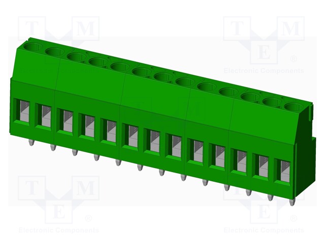 Connector: PCB terminal block; terminal; Plating: tinned; on PCBs