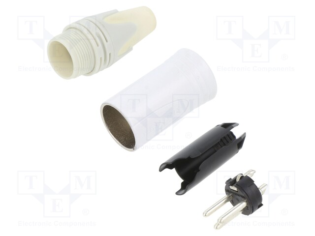 CABLE CON. MALE 3POLE WHITE