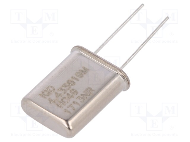 Resonator: quartz; 4.433619MHz; ±20ppm; 30pF; THT; HC49