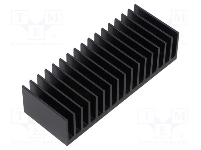Heatsink: extruded; grilled; black; L: 37.5mm; W: 100mm; H: 25mm