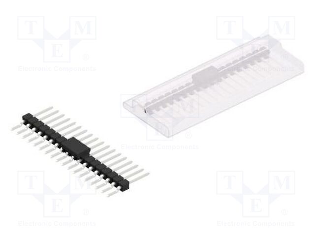 Connector: pin strips; pin header; male; PIN: 18; 2.54mm; SMT; 1x18