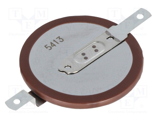 Re-battery: Li; VL2320; 3V; 30mAh; Leads: soldering lugs; Ø23x2.7mm