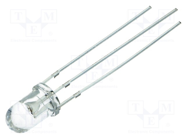 LED; 5mm; bicolour; red/yellow; 3000÷4200mcd; 3000÷4200mcd; 30°