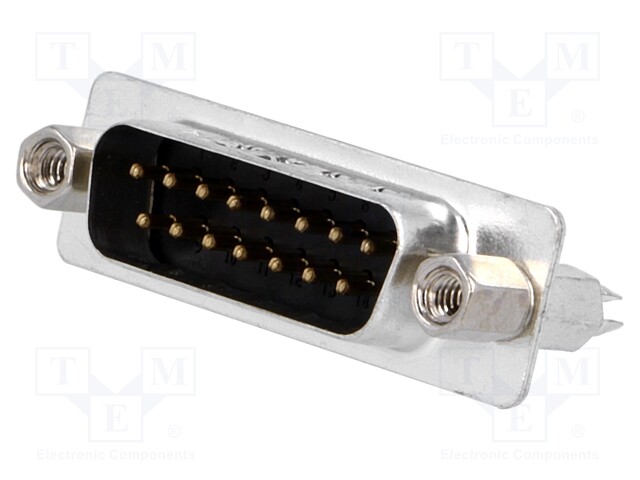 D-Sub; PIN: 15; socket; male; with threaded screw; Locking: screws