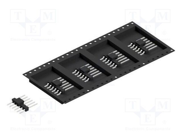 Connector: pin strips; pin header; male; PIN: 6; 2.54mm; SMT; 1x6
