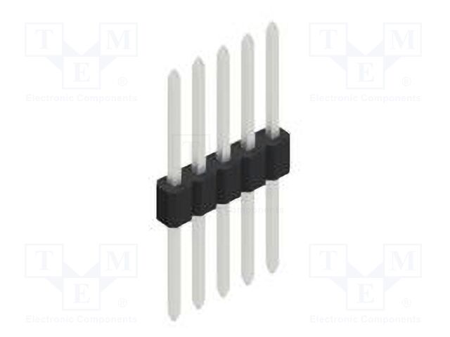 Connector: pin strips; pin header; male; PIN: 5; 1.27mm; THT; 1x5