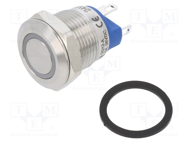 Switch: vandal resistant; Pos: 2; SPST-NO; 2A/36VDC; IP65; OFF-(ON)