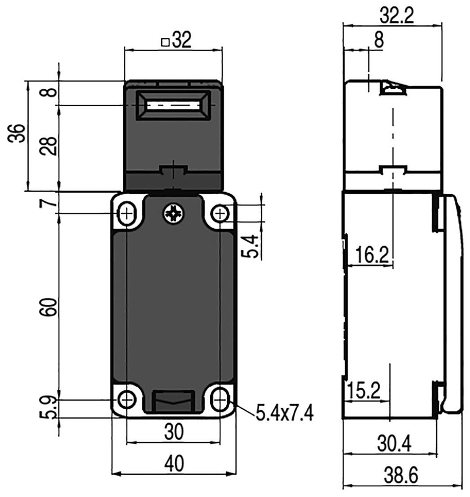 Safety switch: key operated; Series: FP; Contacts: NC + NO; IP67