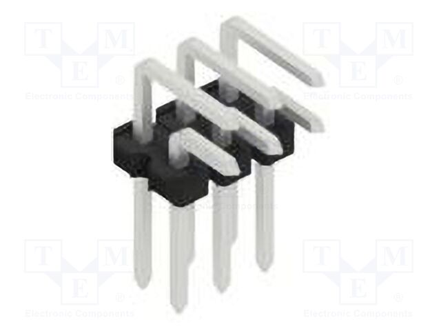 Connector: pin strips; pin header; male; PIN: 6; 2.54mm; THT; 2x3