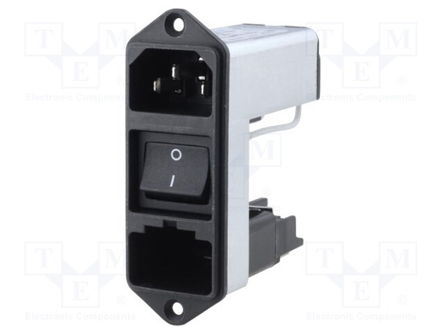 Connector: AC supply; socket; male; 1A; 250VAC; IEC 60320; -25÷85°C