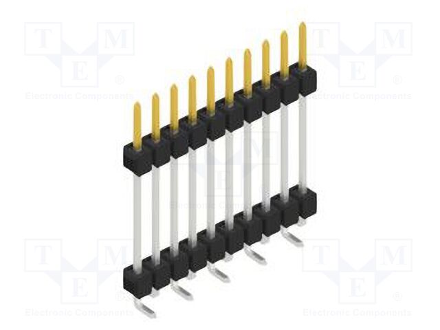 Connector: pin strips; pin header; male; PIN: 10; 2.54mm; SMT; 1x10