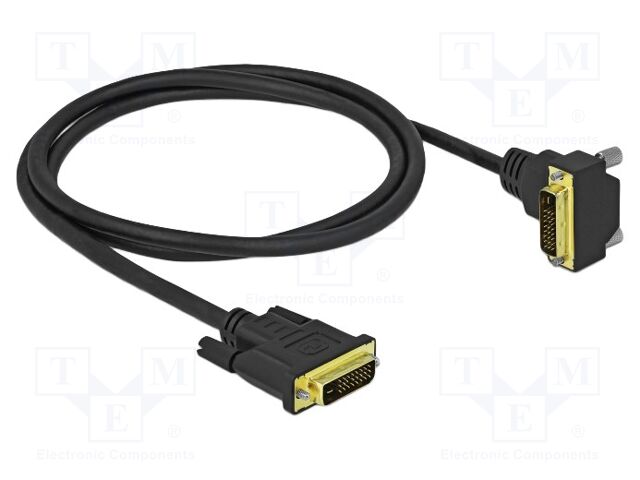 Cable; DVI-D (24+1) plug,DVI-D (24+1) plug 90° up/down; Len: 1m