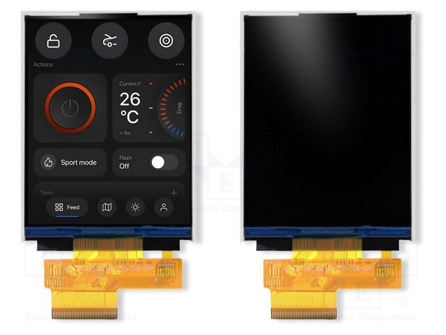 Display: TFT; 3.2"; 240x320; Illumin: LED; 55.04x77.7mm; RGB