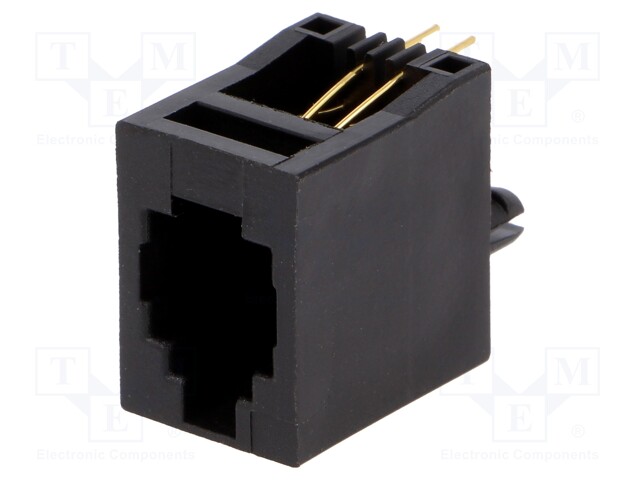 Socket; RJ9; PIN: 4; Layout: 4p4c; THT; straight