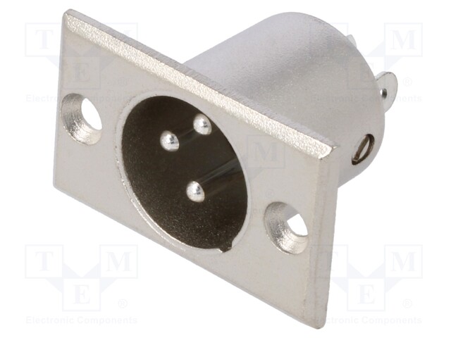 Socket; XLR; male; PIN: 3; for panel mounting,screw; soldering