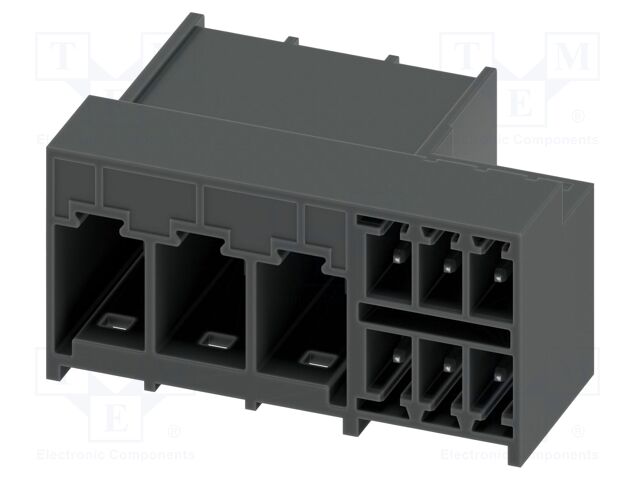 PCB hybrid header, nominal cross section: 6 mm?, color: blac