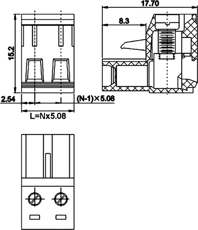 Pluggable terminal block; Contacts ph: 5.08mm; ways: 13; straight